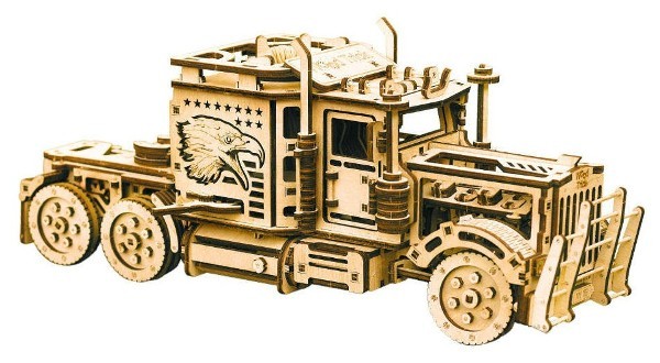 Деревянный 3D-конструктор Wood Trick - Механический тягач BIG RIG